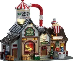 Lemax kersthuisje Bell's gourmet popcorn factory (fabriek) H 25 cm