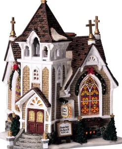 Lemax kersthuisje little river church (kerk) H 18,7 cm