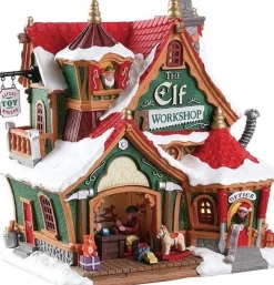 Lemax kersthuisje The Elf Workshop 16,4 x 13 x 18,6 cm