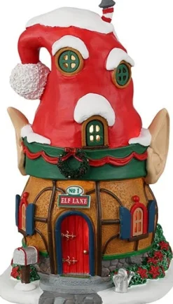 Lemax Santa's Wonderland kersthuisje no. 1 Elf Lane (kabouterhuis) 9,3 x 9 x 15,1 cm