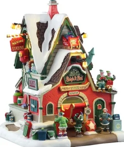 Lemax Santa's Wonderland kersthuisje elf service sleigh (slee verhuur) 9 x 5,4 x 14 cm