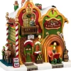 Lemax Santa's Wonderland kersthuisje lil murphs sleigh shop (slee verhuur) 13,3 x 19,3 x 18,5 cm