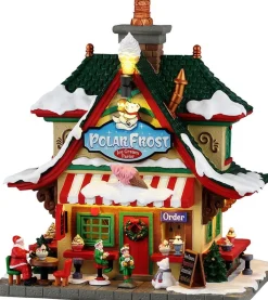 Lemax Santa's Wonderland kersthuisje polar frost ice cream (ijswinkel) 26,4 x 15,8 x 26,7 cm