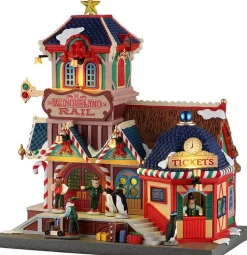 Lemax Santa's Wonderland kersthuisje wonderland rail (treinstation) 15 x 22 x 24,5 cm
