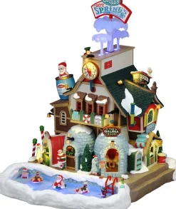 Lemax Santa's Wonderland kerstdorp santa's hot springs oasis (kerst spa) 33,9 x 28,6 x 39,7 cm