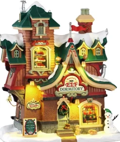 Lemax Santa's Wonderland kersthuisje santa's elf dormitory (elfen slaapzaal) 26,4 x 16,4 x 30,7 cm