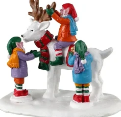 Lemax Santa's Wonderland kerstdorpminiatuur reindeer snowman (rendier sneeuwpop) 7,7 x 5,5 x 6,7 cm