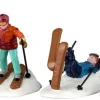 Lemax Vail Village kerstdorpminiatuur ski school lessons (skischool) 14,8 x 4,4 x 22,8 cm 4-delig