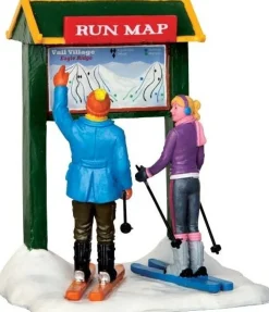 Lemax Vail Village kerstdorpminiatuur What's Next (skiërs) 9,8 x 7,7 x 11 cm