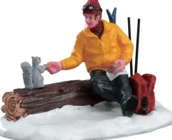 Lemax Vail Village kerstdorpminiatuur have a bite (eekhoorn voeren) 8,5 x 4,5 x 5,7 cm