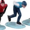 Lemax Vail Village kerstdorpminiatuur speed skaters (schaatsers) 16,2 x 3,5 x 5,4 cm 3-delig