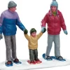 Lemax Vail Village kerstdorpminiatuur snowshoe family (sneeuwschoen gezin) 9 x 4,1 x 7,5 cm