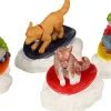 Lemax Vail Village kerstdorpminiatuur dog snow saucer fun (slee plezier) 10,8 x 3,8 x 3,8 cm 4-delig