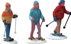 Lemax Vail Village kerstdorpminiatuur snowshoe walkers (sneeuwschoen wandelaars) 9,6 x 4,5 x 7,2 cm 3-delig