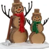 Lemax Vail Village kerstdorpminiatuur log snowmen (sneeuwpop) 6,5 x 3,8 x 6,6 cm