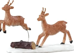 Lemax Vail Village kerstdorpminiatuur Prancing Reindeer (rendieren) 4 x 11,8 x 7,7 cm