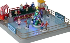 Lemax Vail Village kerstdorpminiatuur Outdoor Skating Rink (ijsbaan) 27,9 x 31 x 14 cm