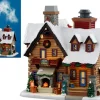 Lemax Vail Village kersthuisje Thicket falls cabin (blokhut) met rook 22 x 17 x 22,5 cm