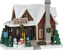 Lemax Vail Village kersthuisje cozy forest cabin (boshut) 21,3 x 16,7 x 27,4 cm