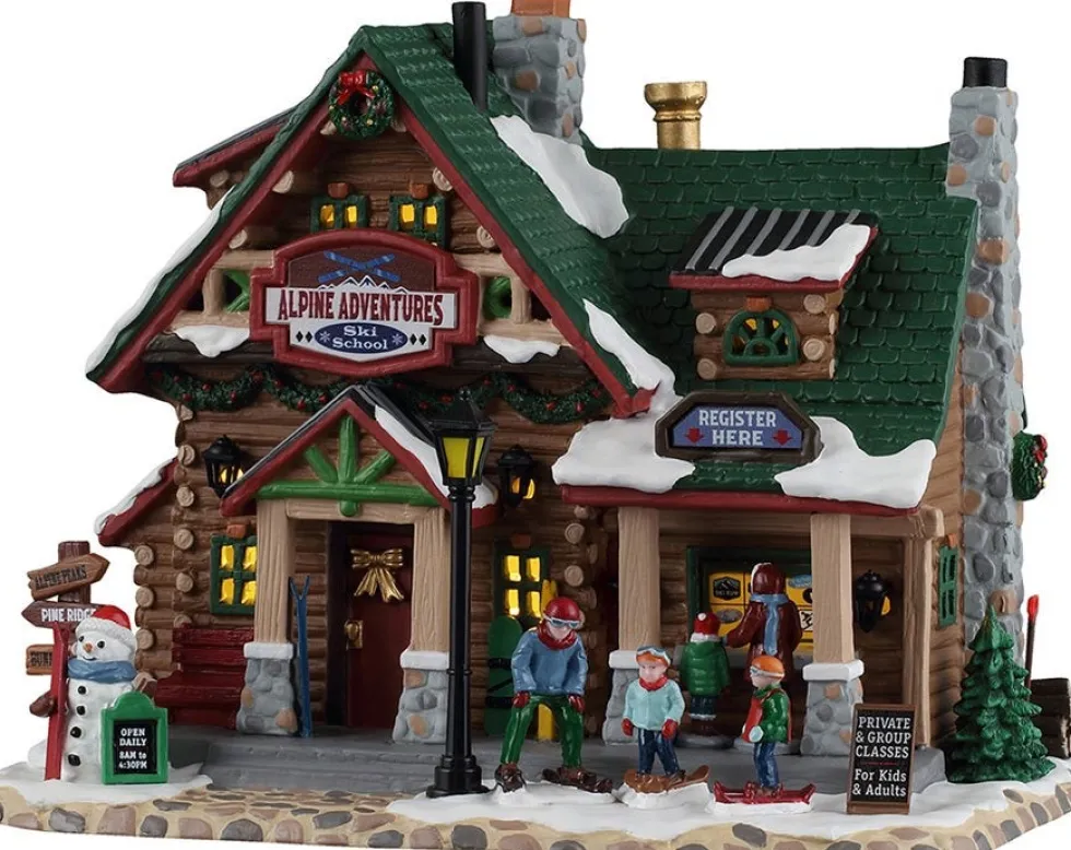 Lemax Vail Village kersthuisje alpine adventures ski (ski school) 22,3 x 17,7 x 28,4 cm