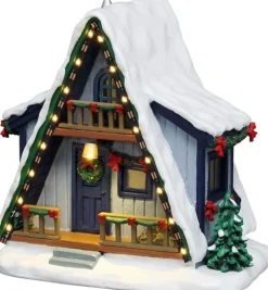 Lemax Vail Village kersthuisje a-frame rental home (huurhuisje) 14,6 x 13,2 x 17,1 cm