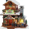 Lemax Vail Village kersthuisje pine grove pizza (pizza restaurant) 26,4 x 19,8 x 26,7 cm
