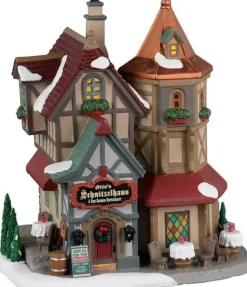 Lemax Vail Village kersthuisje ottos schnitzelhaus (schnitzel restaurant) 18,1 x 14 x 19,7 cm
