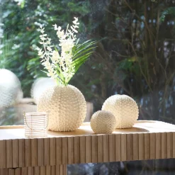 Light & Living vaas Sea Urchin wit D 16 H 14 cm