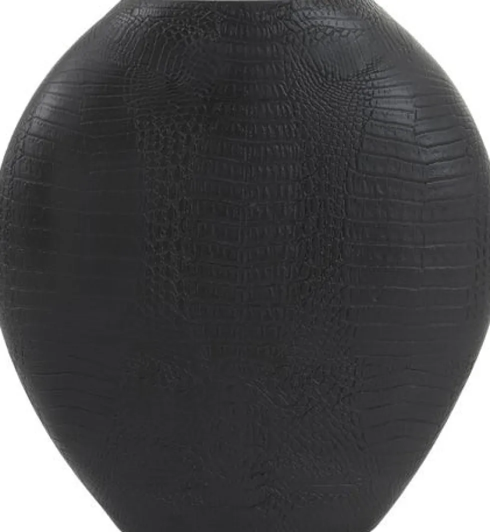 Light & Living vaas Skeld zwart 29,5 x 8 x 31,5 cm