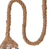 Luca Lighting hanglamp bol rode besjes met 15 LED lampjes wit licht D 10 H 90 cm