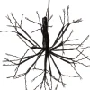 Luca Lighting kersthanger Dandelion zwart met warm wit verlichting D 30 H 21 cm