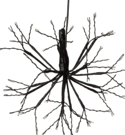 Luca Lighting kersthanger Dandelion zwart met warm wit verlichting D 30 H 21 cm