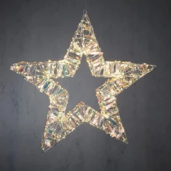 Luca Lighting kerstster wit 56 x 8 x 56 cm