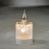 Luca Lighting LED kaars in glas transparant D 8 H 14,5 cm