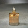 Luca Lighting LED kaars in glas zwart D 8 H 14,5 cm