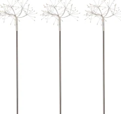Luca Lighting tuinsteker Dandelion 70 cm met 180 lampjes warm wit 3 stuks