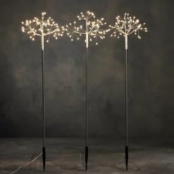 Luca Lighting tuinsteker Dandelion 70 cm met 180 lampjes warm wit 3 stuks