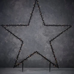Luca Lighting tuinsteker kerstster 121 x 1 x 135 cm met 350 LED lampjes warm wit