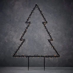 Luca Lighting tuinsteker kerstboom 89 x 1 x 125 cm met 300 LED lampjes warm wit