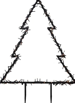 Luca Lighting tuinsteker kerstboom 89 x 1 x 125 cm met 300 LED lampjes warm wit
