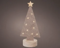 Lumineo decoratieboom Felton bruin met verlichting 9 x 12,5 x 28 cm
