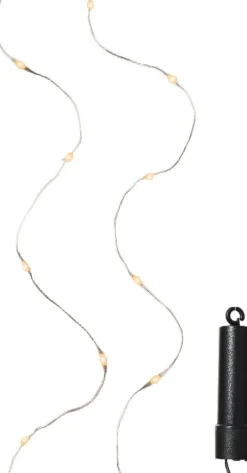 Lumineo draadverlichting Duracharge zilver met 50 lampjes classic warm 4,9 m