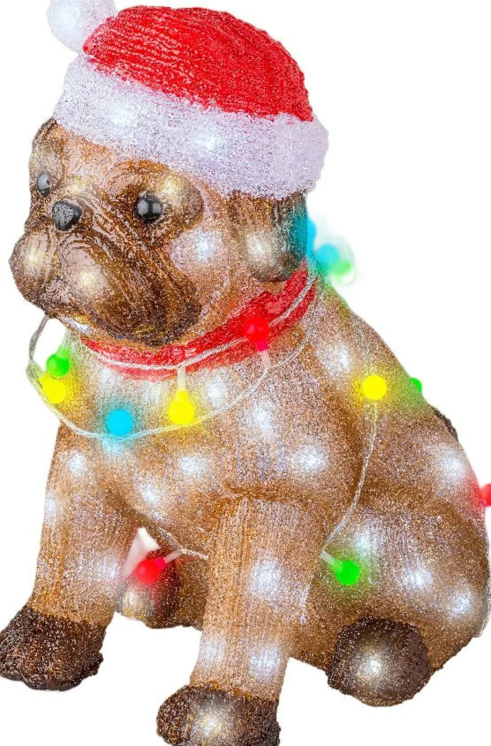 Lumineo kerstfiguur hond met verlichting 34 x 24 x 42 cm