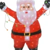 Lumineo kerstfiguur kerstman slinger met verlichting 34 x 61 x 88 cm