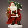 Lumineo kerstfiguur kerstman cadeauzak met verlichting 25 x 12 x 38,5 cm