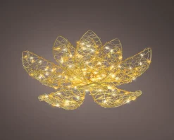 Lumineo kerstfiguur lotus bloem met verlichting D 28 H 9 cm
