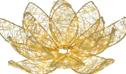 Lumineo kerstfiguur lotus bloem met verlichting D 38 H 13 cm