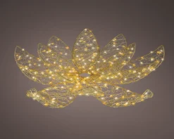 Lumineo kerstfiguur lotus bloem met verlichting D 58 H 16 cm