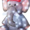 Lumineo kerstfiguur olifant met verlichting 33 x 32,5 x 46 cm