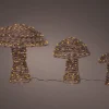Lumineo kerstfiguur paddenstoelen met verlichting D 50 cm 3 stuks